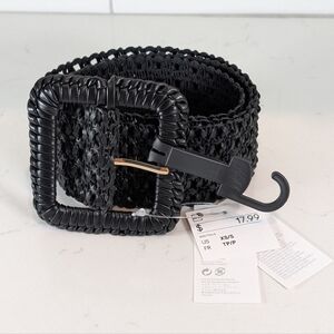 H&M Black Woven Belt Size S